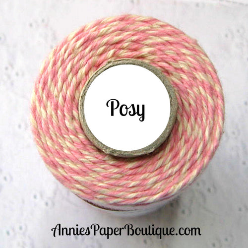 Pink and Natural White Trendy Bakers Twine