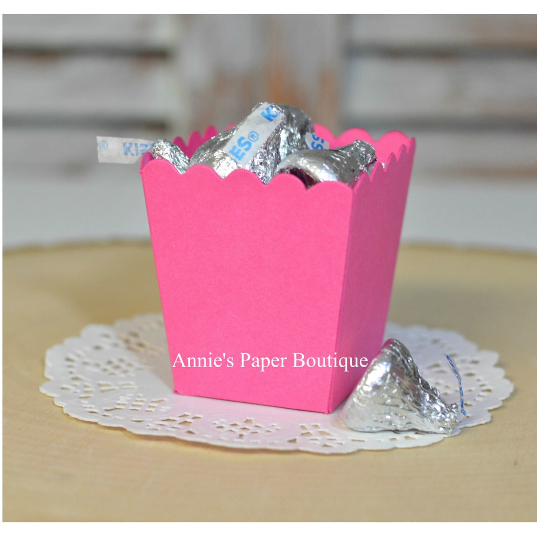 Raspberry Pink Mini Popcorn Boxes