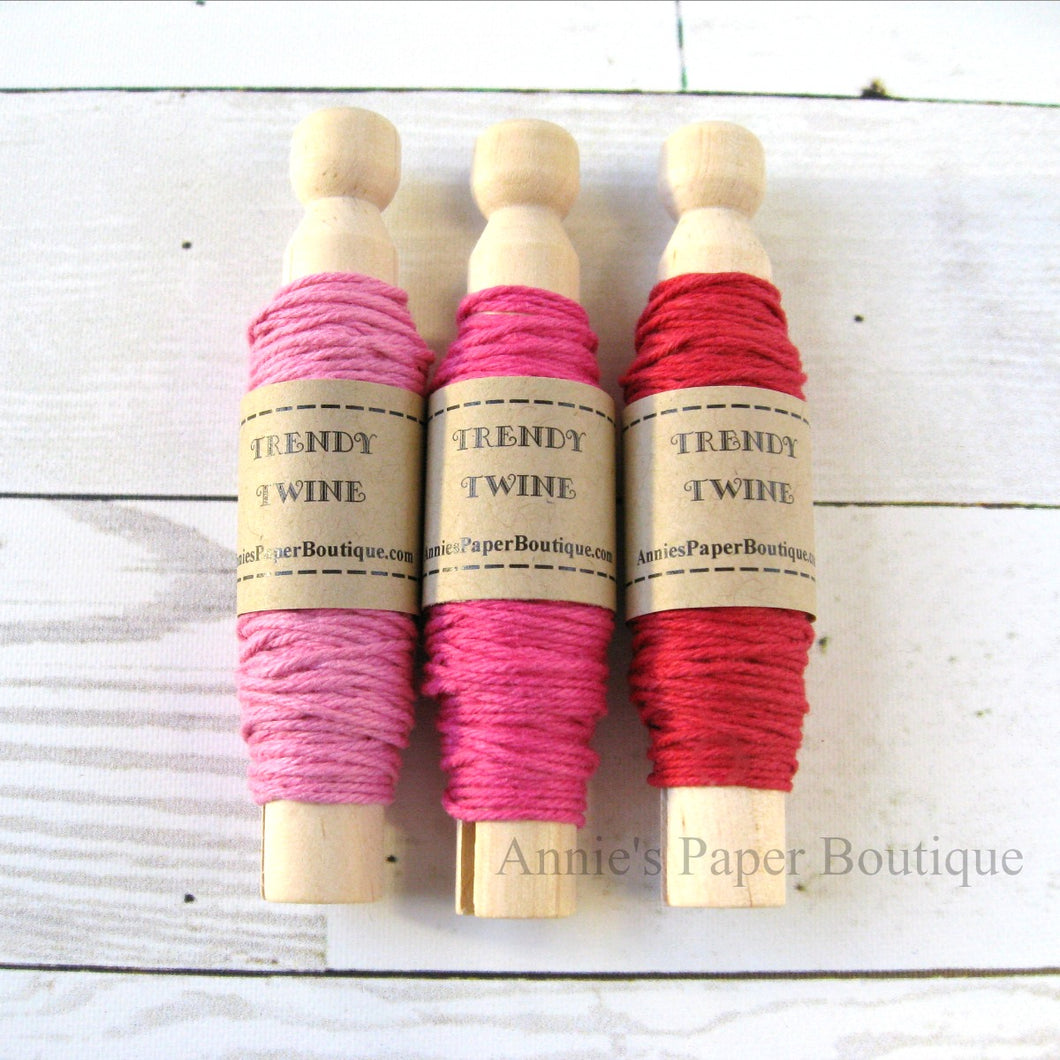 3 Rolls Pink Bakers Twine |408 Yards Pink Valentines Day Twine |  Scrapbooking Twine | Girl Pink Twine | Pink Wrapping Twine