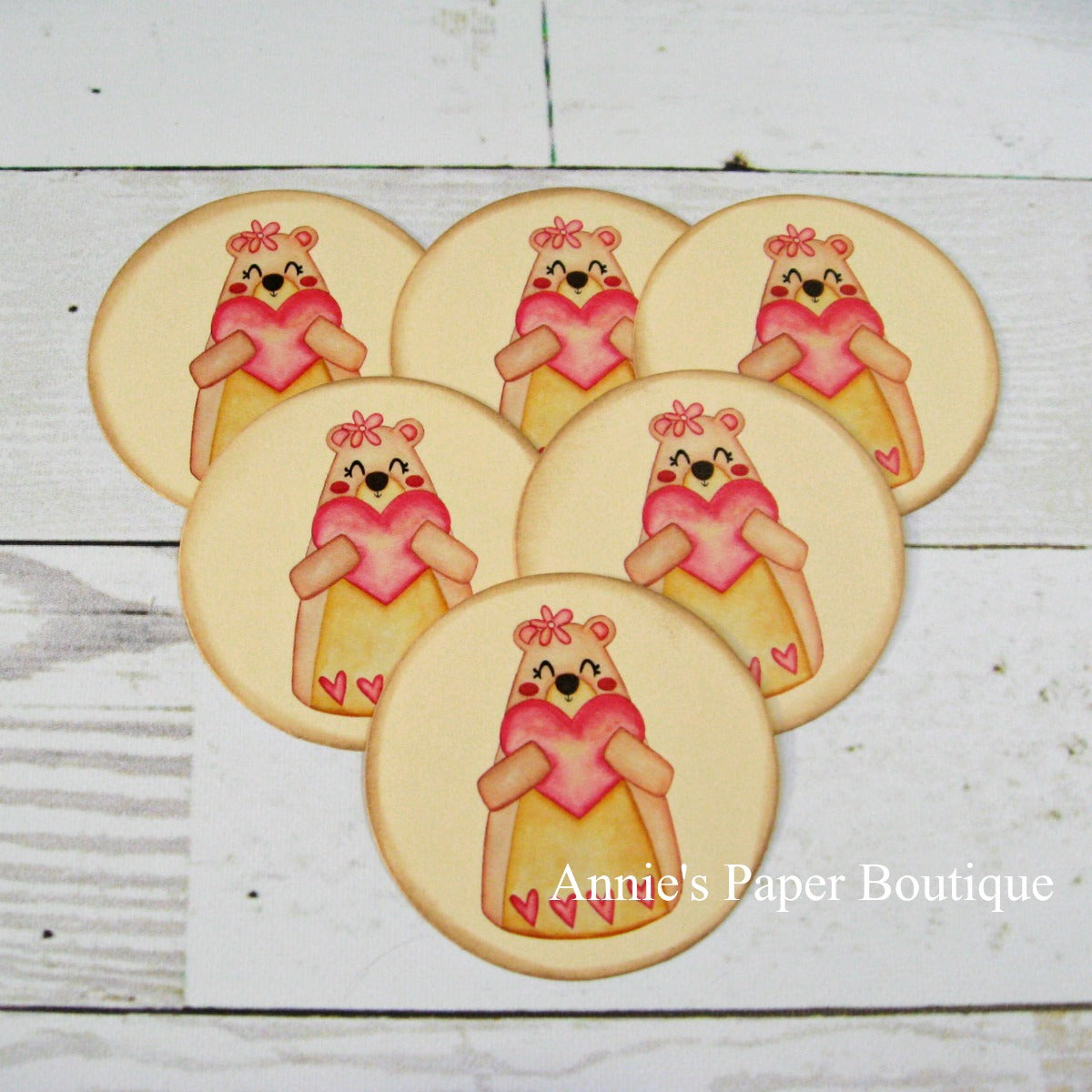 Round Bear & Heart Tags