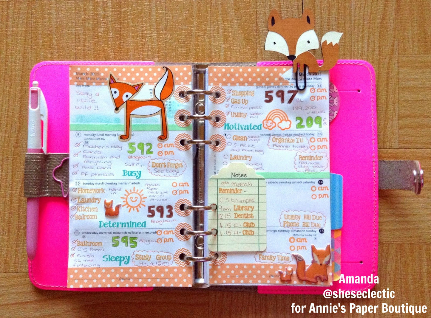 School Days Planner Stamps - 4x4