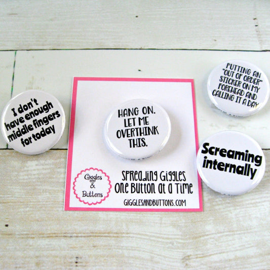 Assorted Snarky Pinback Buttons