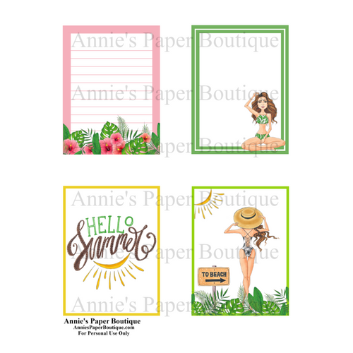 Summertime 3x4 Printable Cards