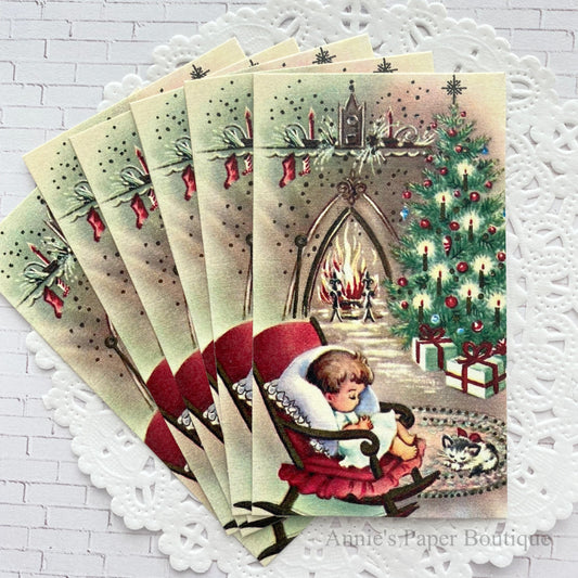 Waiting for Santa retro tags