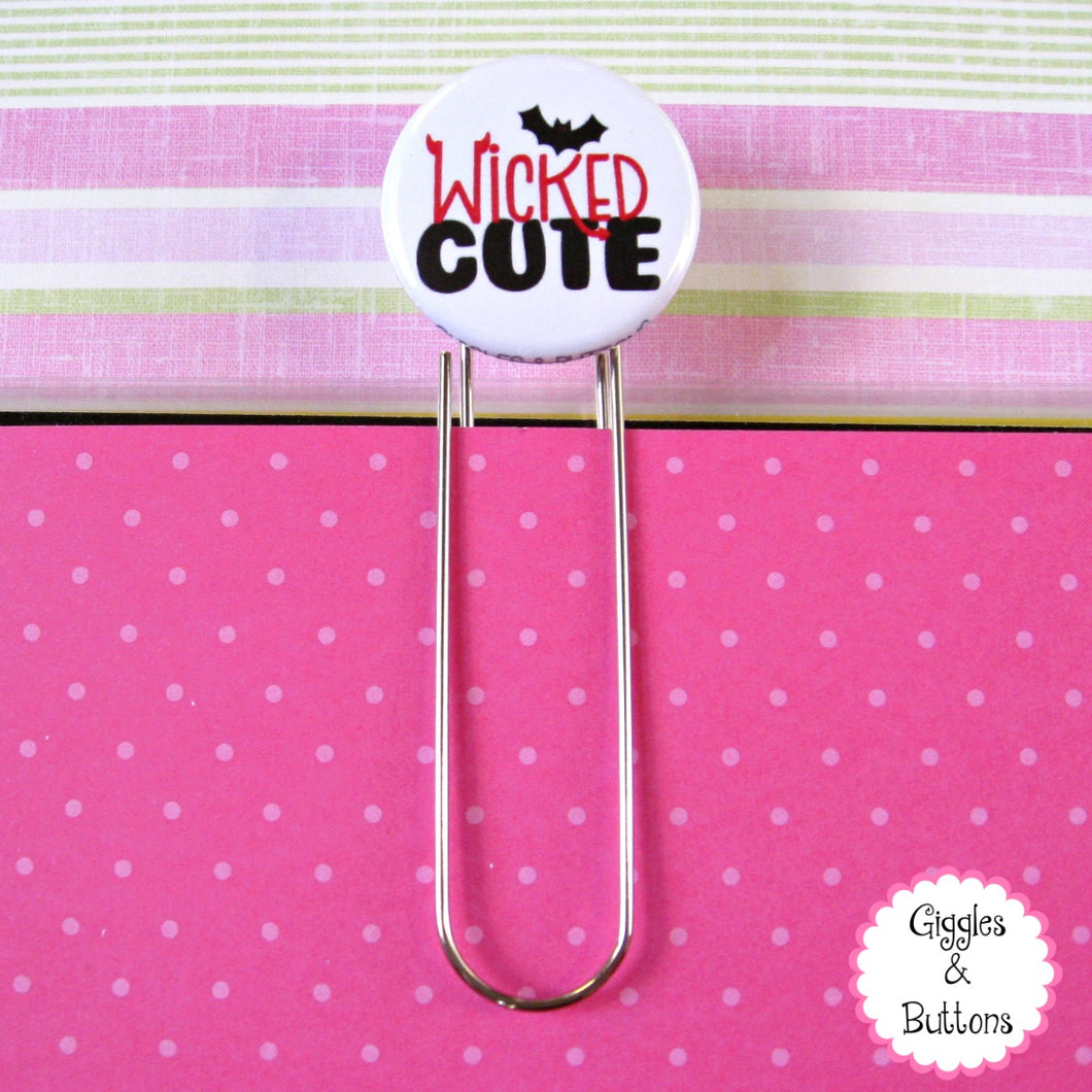 Wicked Cute Halloween Button Paper Clip