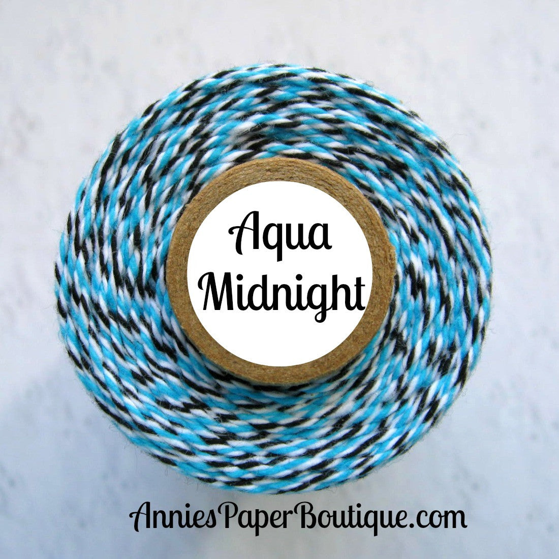 Aqua, white, and black Trendy Bakers Twine