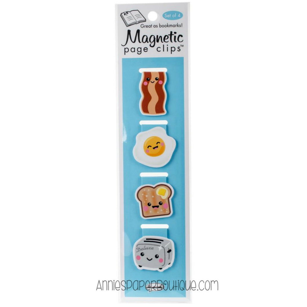 Breakfast Magnetic Page Clips - Bacon, Eggs, Toast, Toaster