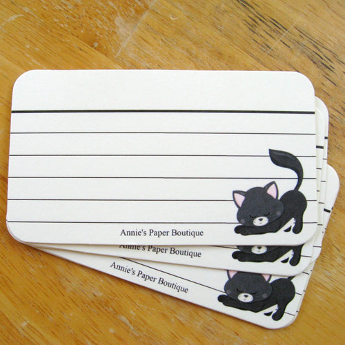 Black Kitty Mini Note Cards