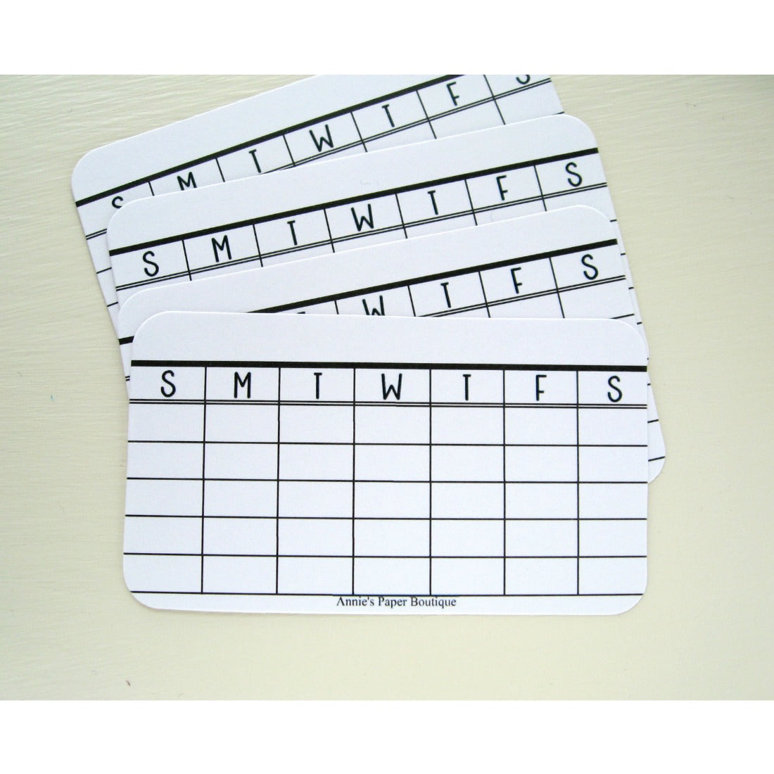 Blank Mini Calendar Cards