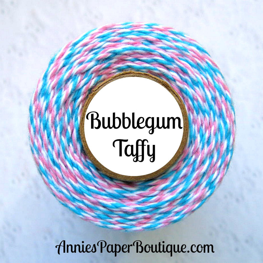 Bubblegum Taffy Trendy Bakers Twine - Aqua Blue, White, & Pink