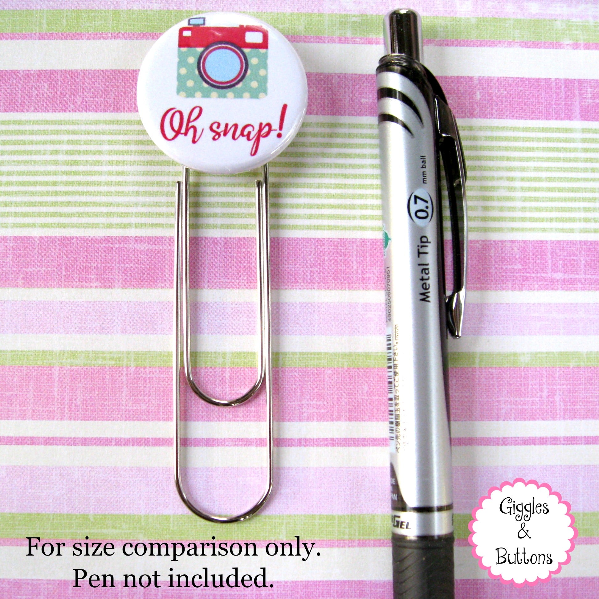 Button Paper Clip Size