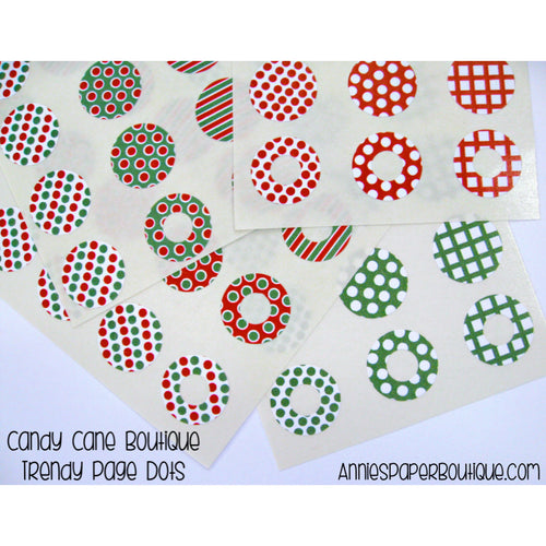 Candy Cane Boutique Trendy Page Dot Circle Reinforcement Stickers