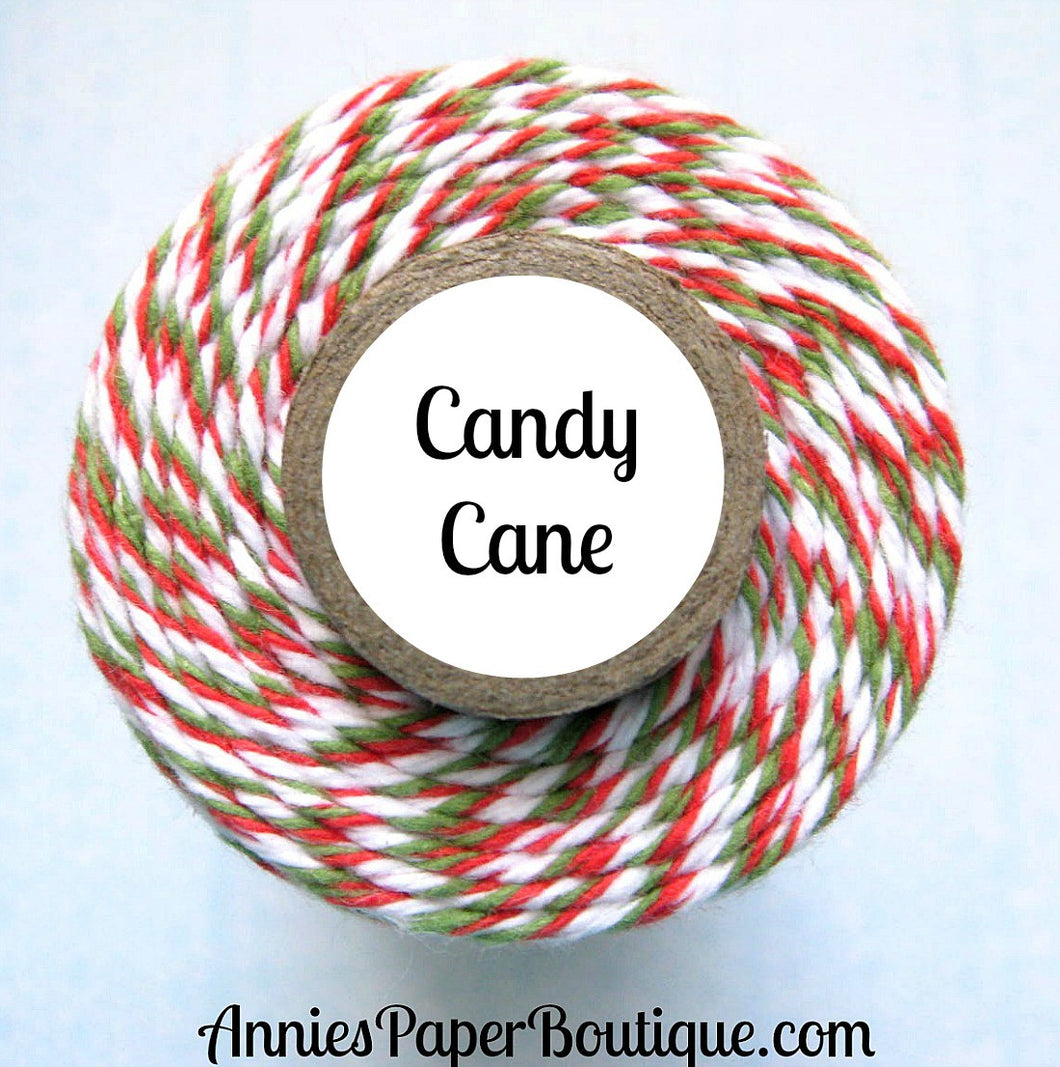Christmas Red, Green, and White Trendy Bakers Twine