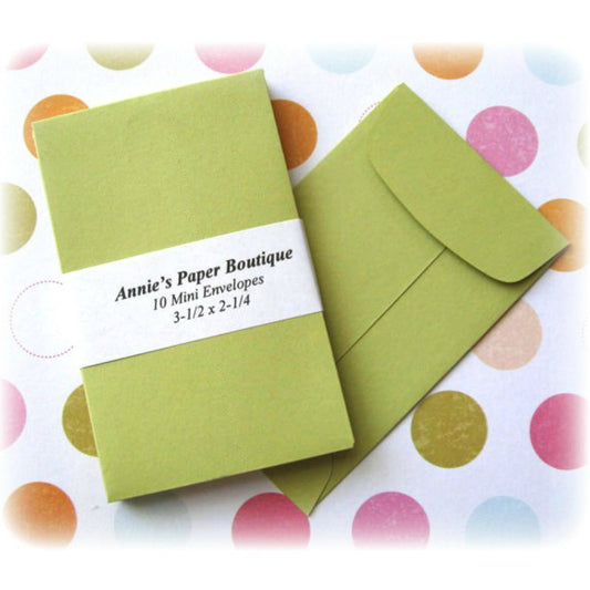 Green Coin Envelopes, Mini Open end