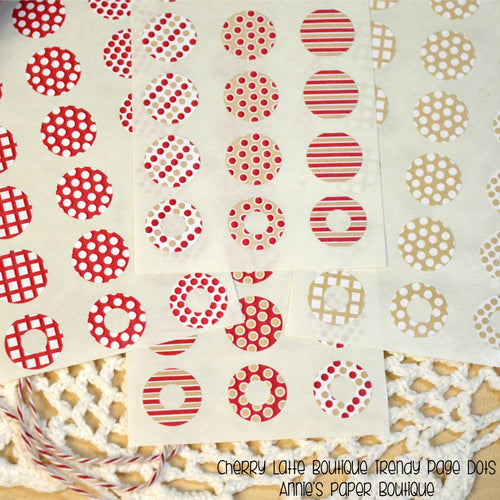 Red and Kraft Trendy Page Dot Reinforcement Stickers