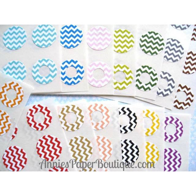 Chevron Trendy Page Dots™ - Hole Reinforcers, Planner Stickers