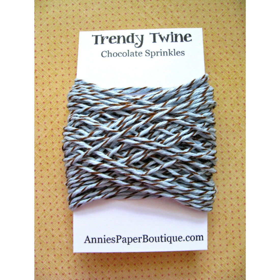 Chocolate Sprinkles Trendy Bakers Twine Mini - Soft Blue & Brown