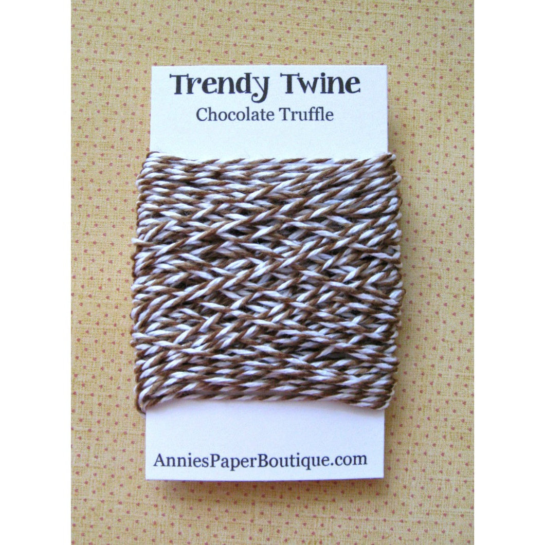 Chocolate Truffle Trendy Bakers Twine Mini - Brown, Medium Brown, and White