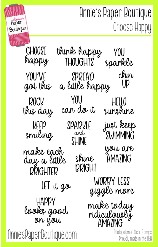 Choose Happy Stamp Set