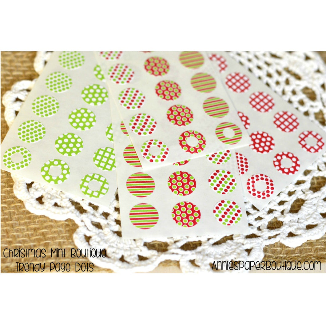Lime Red and Green Trendy Page Dots - Hole Reinforcers