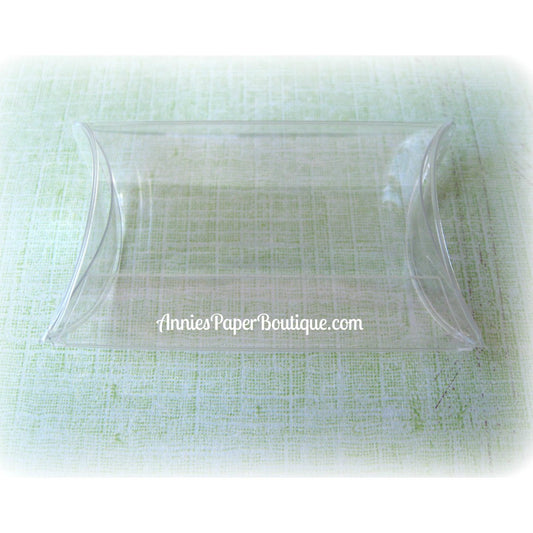 Medium Pillow Boxes - 2-1/2" x 7/8" x 4" Clear Boxes