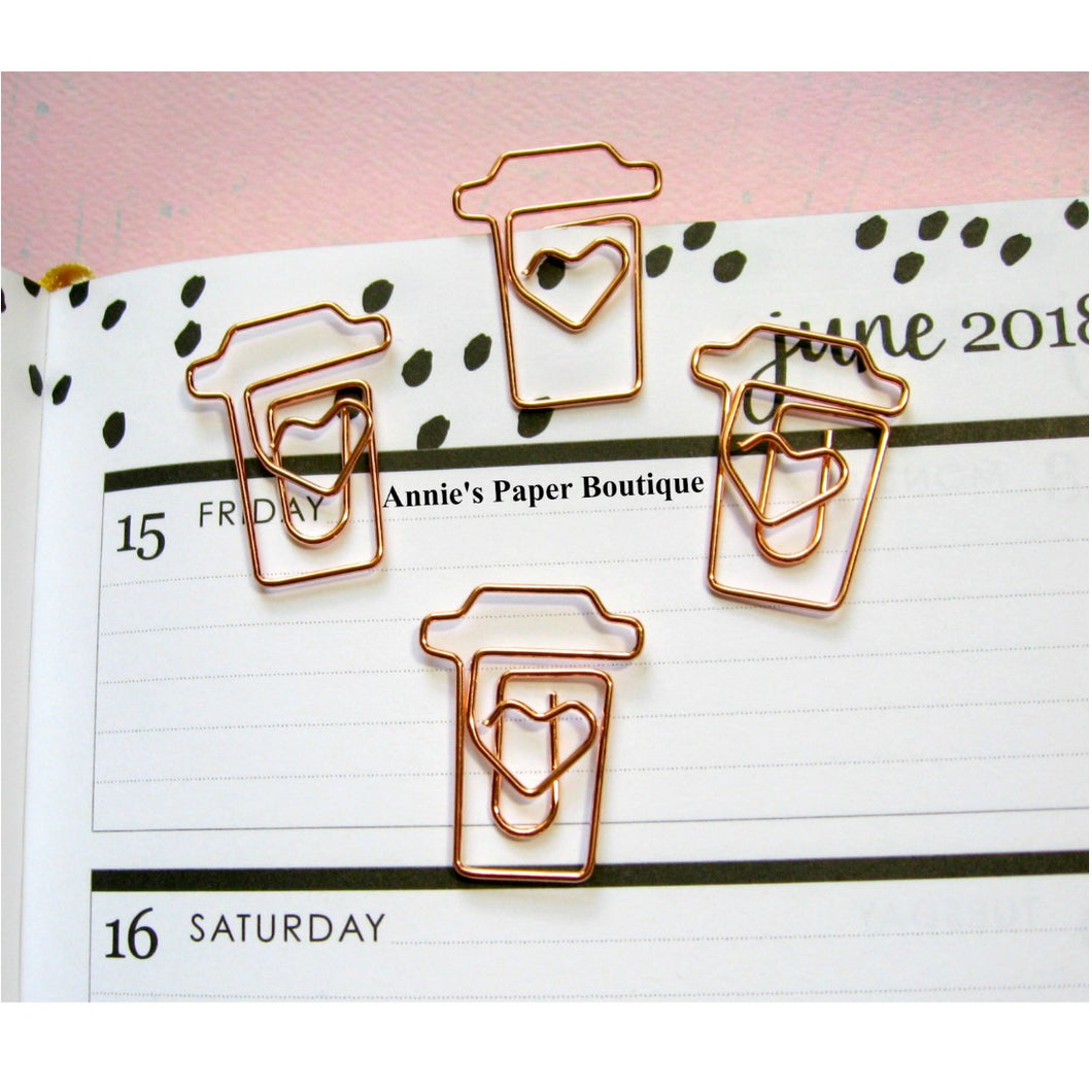 Rose Gold Coffee Paper Clips