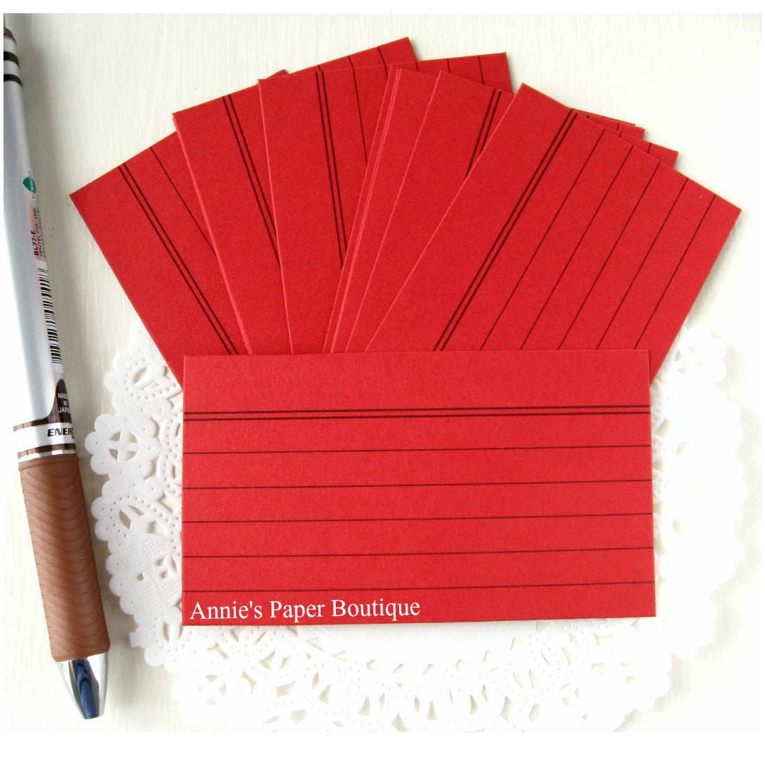 Mini Index Cards - Cranberry