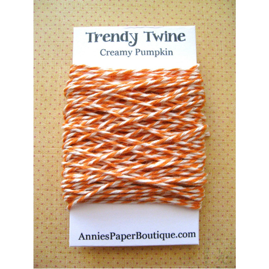 Creamy Pumpkin Trendy Bakers Twine Mini - Pumpkin Orange and Natural