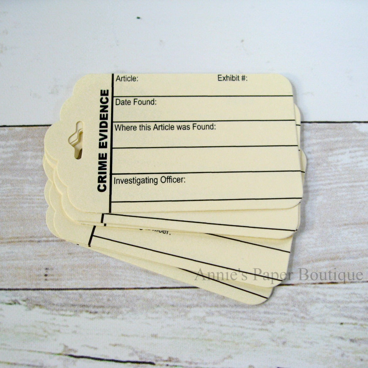 Crime Evidence Tags
