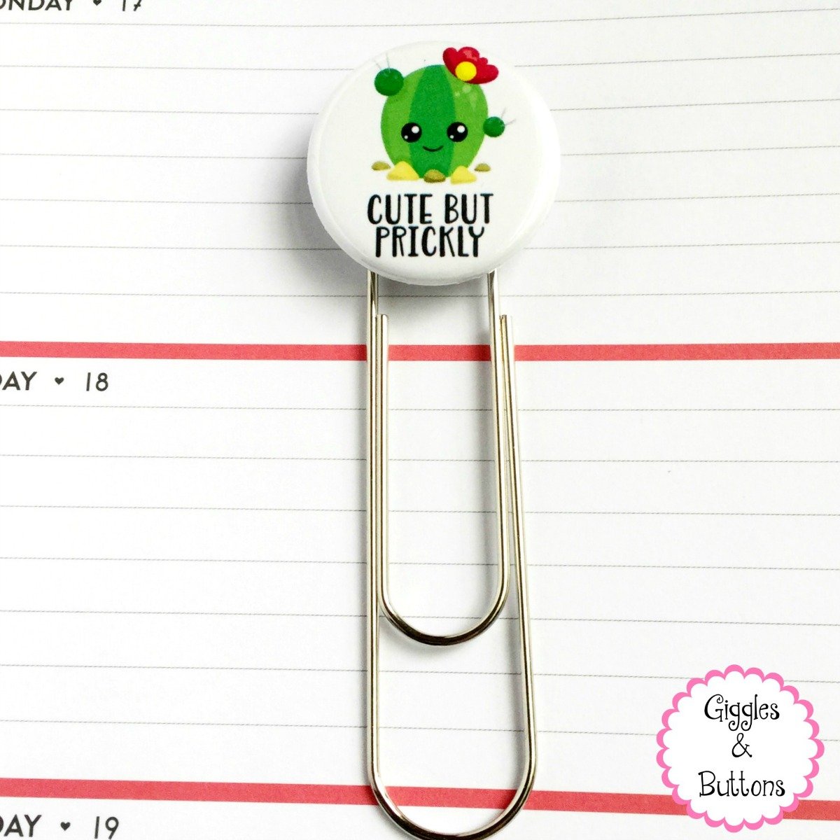 Cute But Prickly Button Paper Clip