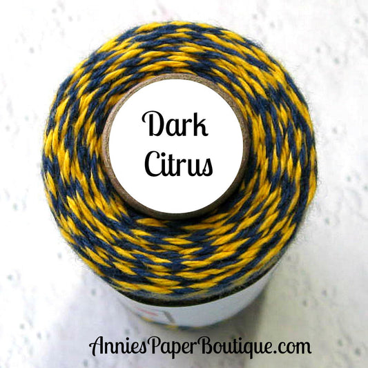 Dark Citrus Trendy Bakers Twine - Navy Blue & Yellow