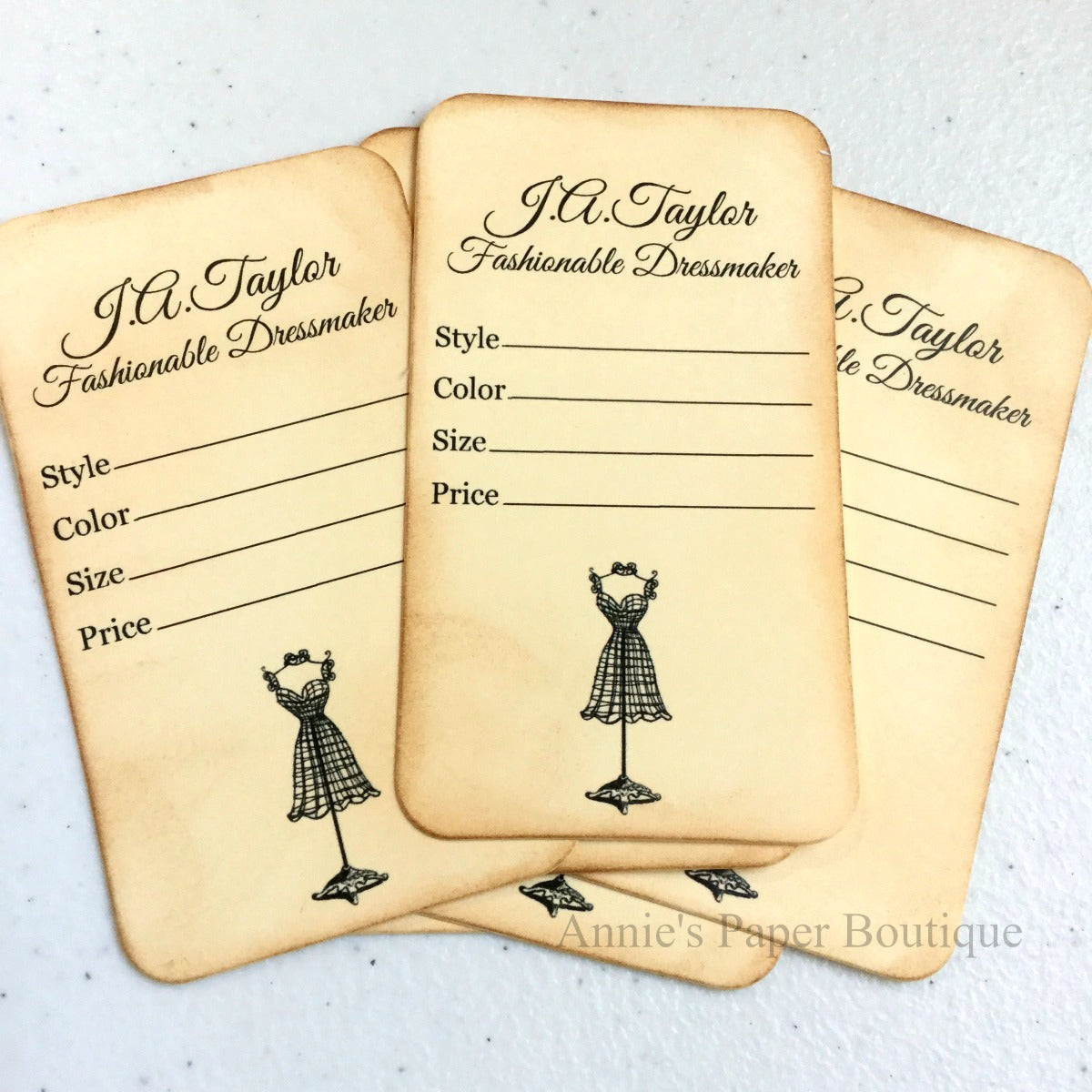 Dressmaker Vintage Inspired Tags