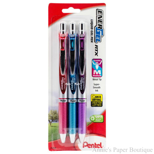 EnerGel Pens 3 Pack - Pink, Sky Blue, Purple