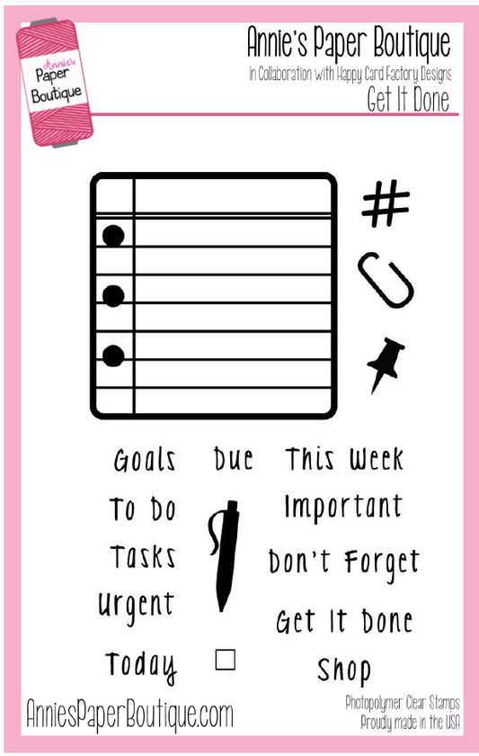 Get It Done Planner Stamp Set - 4x6