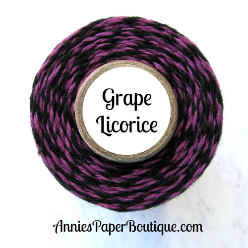 Grape Licorice Trendy Bakers Twine - Purple & Black - Halloween Twine
