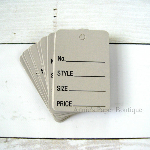 Gray Merchandise Price Tags