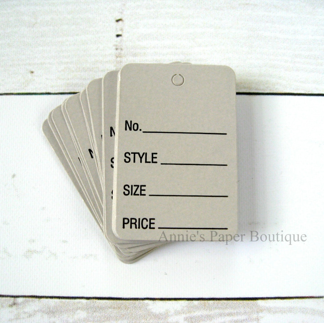 Gray Merchandise Price Tags
