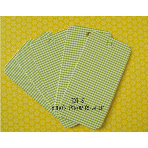 Green Gingham Tag-Its