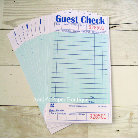 Green Guest Checks