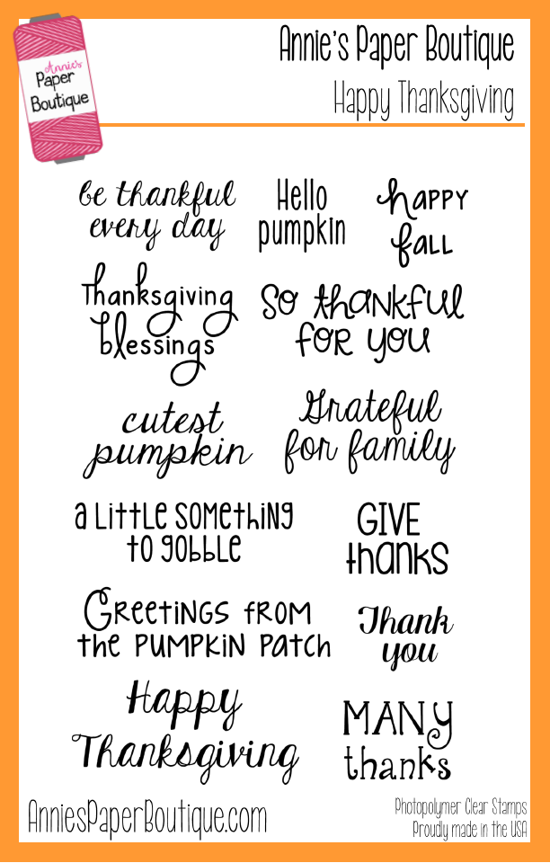 Happy Thanksgiving Stamp Set - 4x6