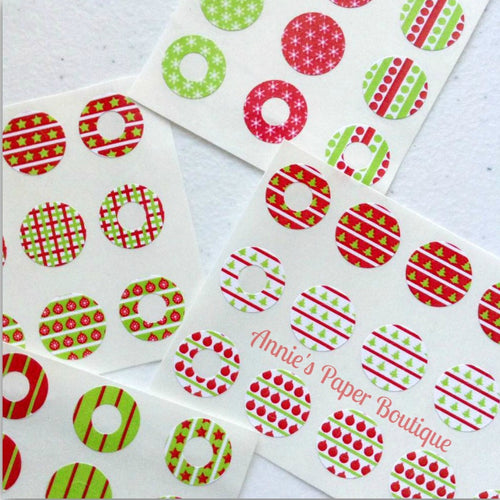 Hello Christmas Trendy Page Dots™ - Hole Reinforcers, Planner Stickers