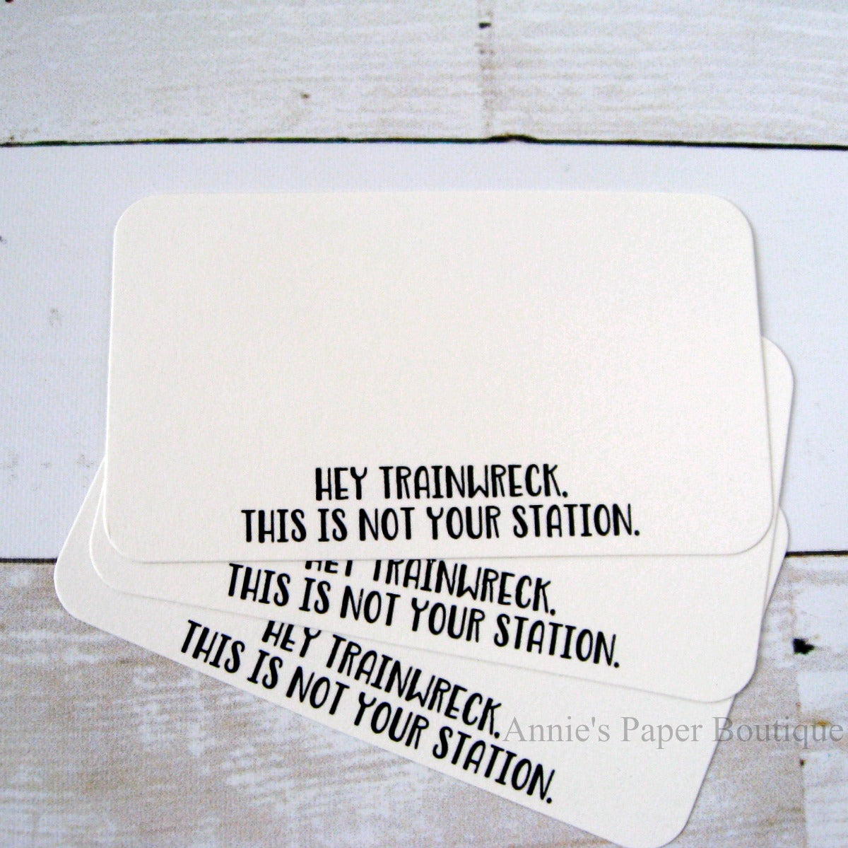 Hey Trainwreck, This is Not Your Station Mini Note Cards