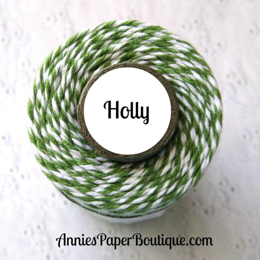 Green and White Trendy Bakers Twine