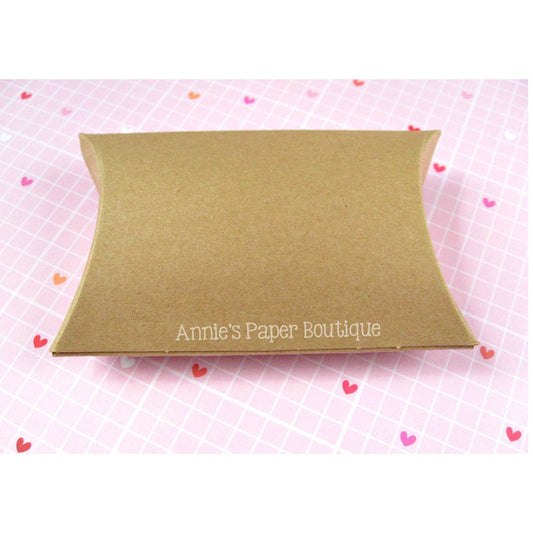 Medium Kraft Pillow Boxes - 3" x 1" x 4"