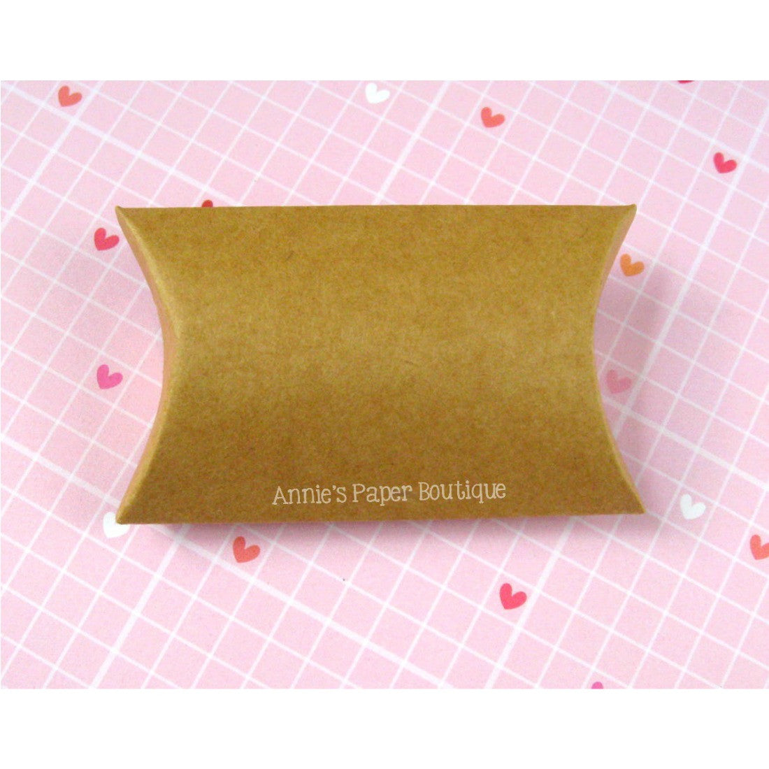 Small Kraft Pillow Boxes - 2" x 3/4" x 3"