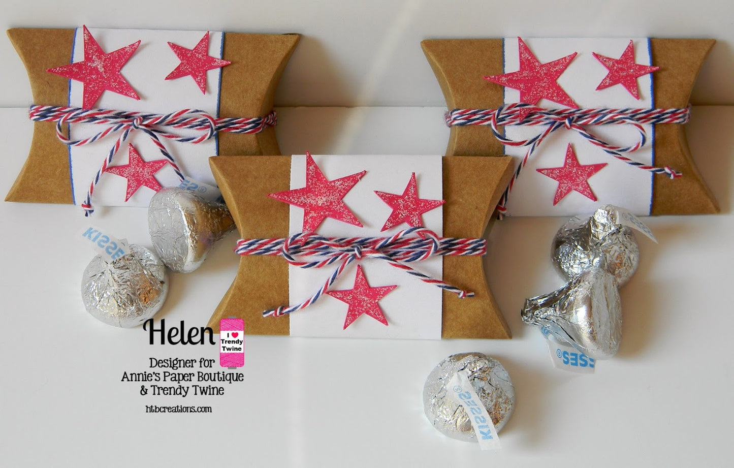 Small Kraft Pillow Boxes - 2" x 3/4" x 3"