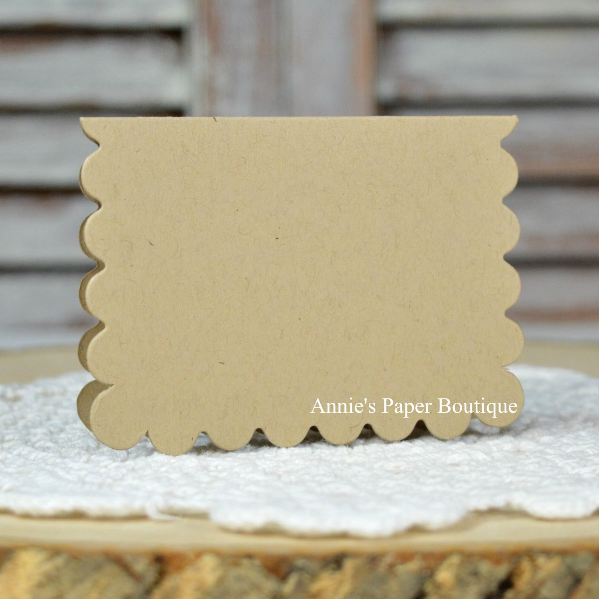 Kraft Scallop Note Card