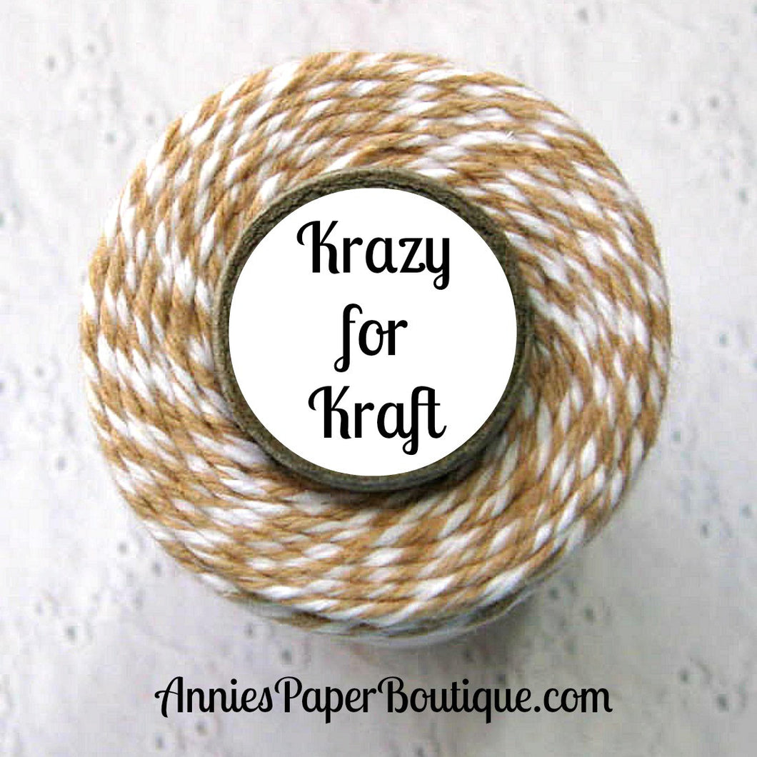 Tan and White Trendy Bakers Twine