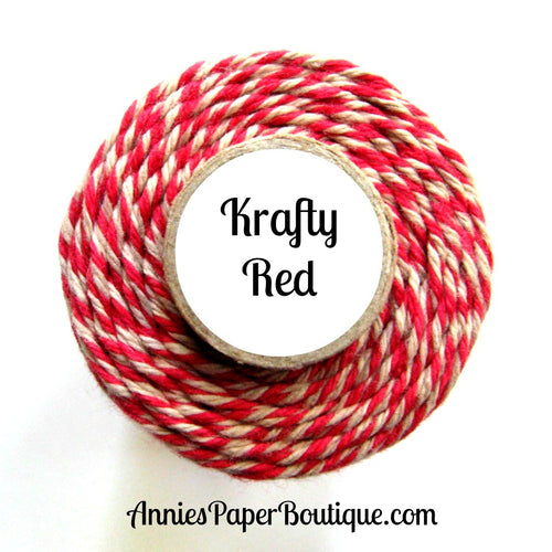 Red and Kraft Brown Trendy Bakers Twine