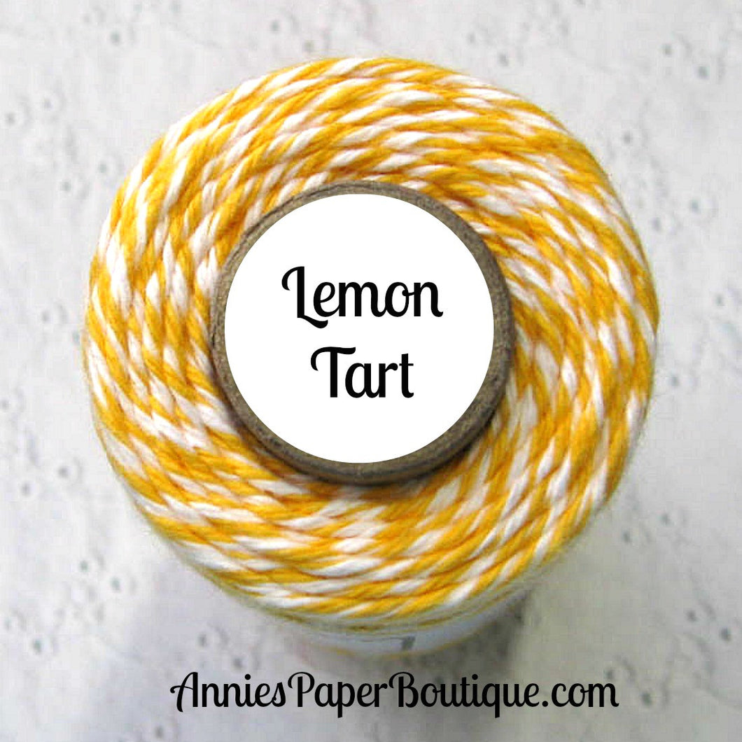 Lemon Tart Trendy Bakers Twine - Yellow & White